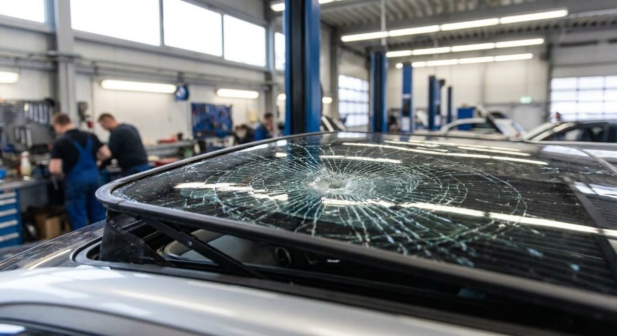 Broken sunroof glass repair in El Paso, TX