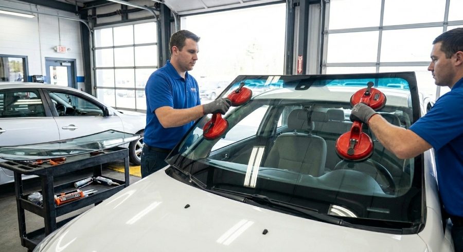 Windshield replacement technicians in El Paso, TX